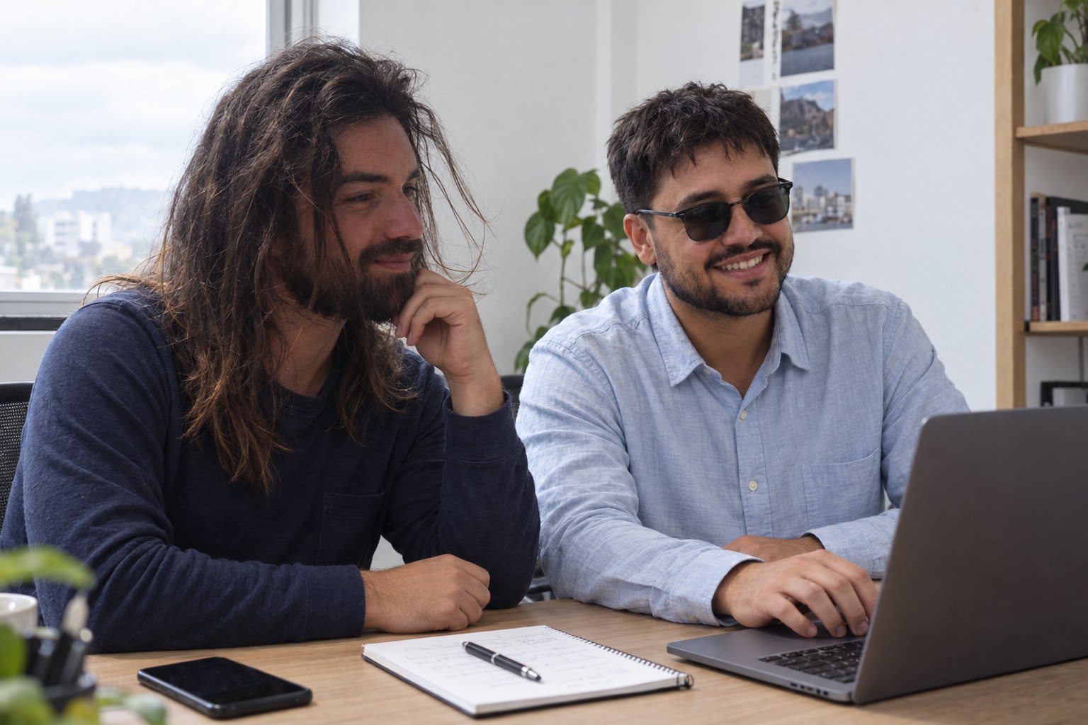 Matías y Gonzalo trabajando juntos